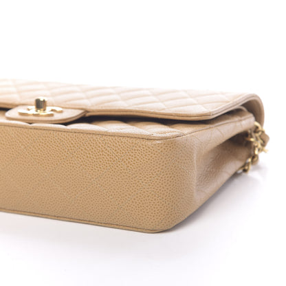 Chanel Caviar Quilted Medium Double Flap Beige 9 of 13