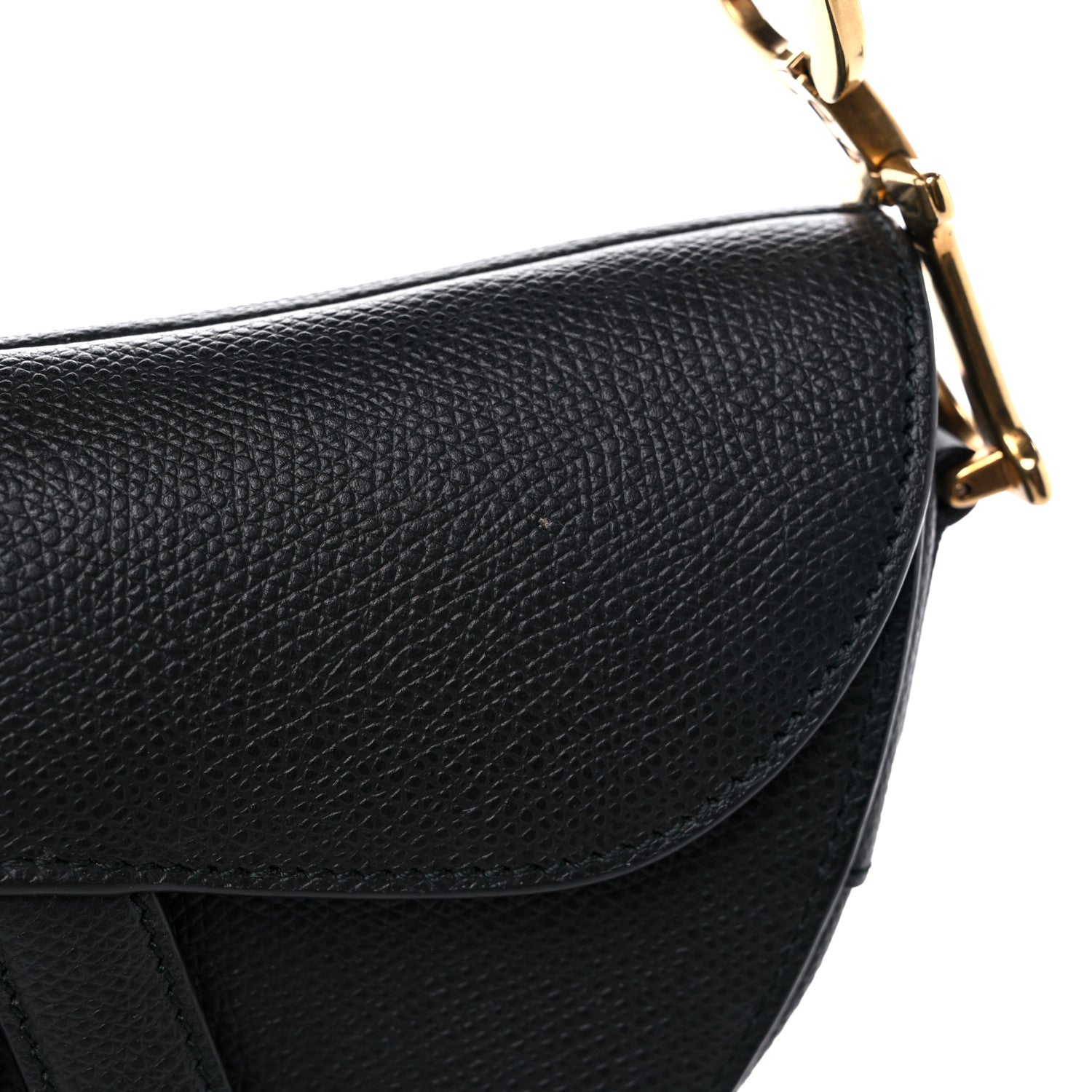 Christian Dior Grained Calfskin Mini Saddle Bag Black 14 of 14