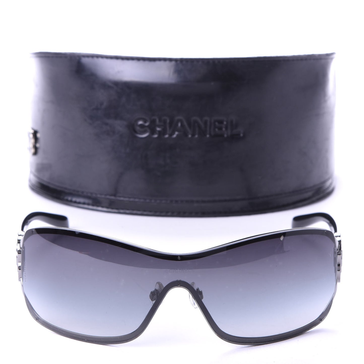 Swarovski Crystal Camellia CC Sunglasses 4164-B Black