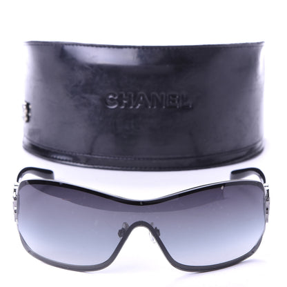Chanel Swarovski Crystal Camellia CC Sunglasses 4164-B Black 7 of 7