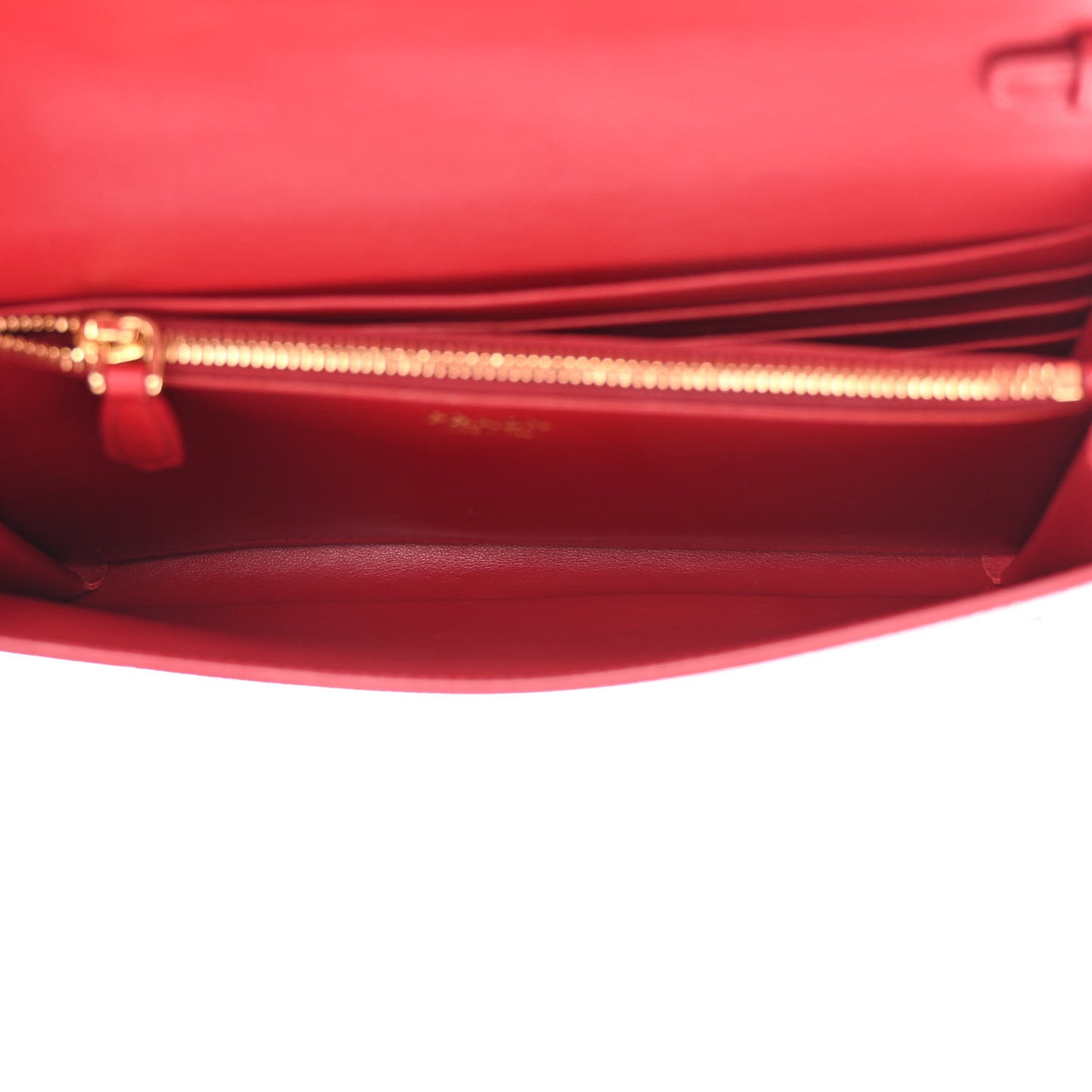 Saffiano Wallet With Shoulder Strap Fuoco