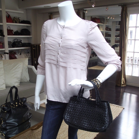 Bottega Veneta Leather Intrecciato Woven Tote Nero 2 of 9