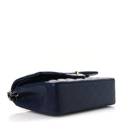 Chanel Lambskin Quilted Medium Double Flap Navy 4 of 12
