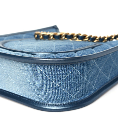 Chanel Washed Denim Quilted Small Hobo Blue 9 of 10