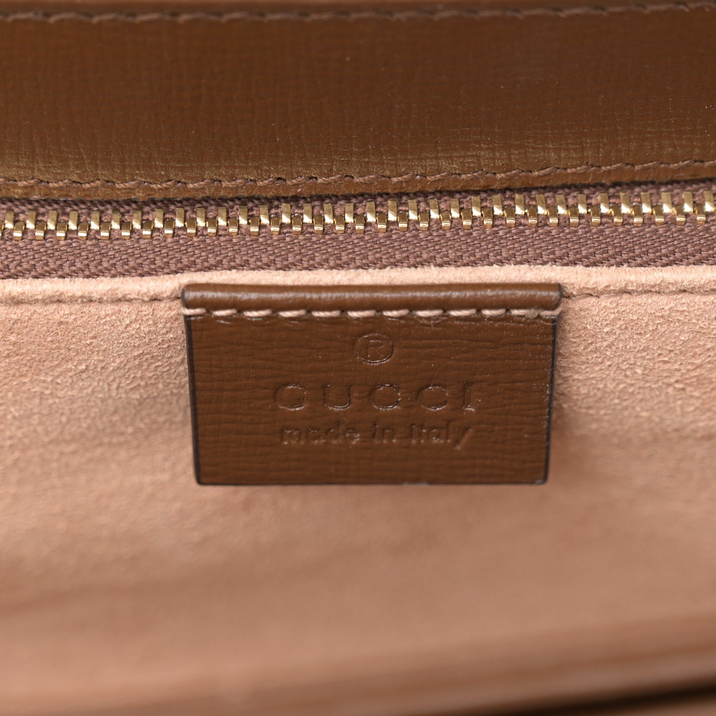 GG Supreme Monogram Horsebit 1955 Shoulder Bag Beige Brown Sugar