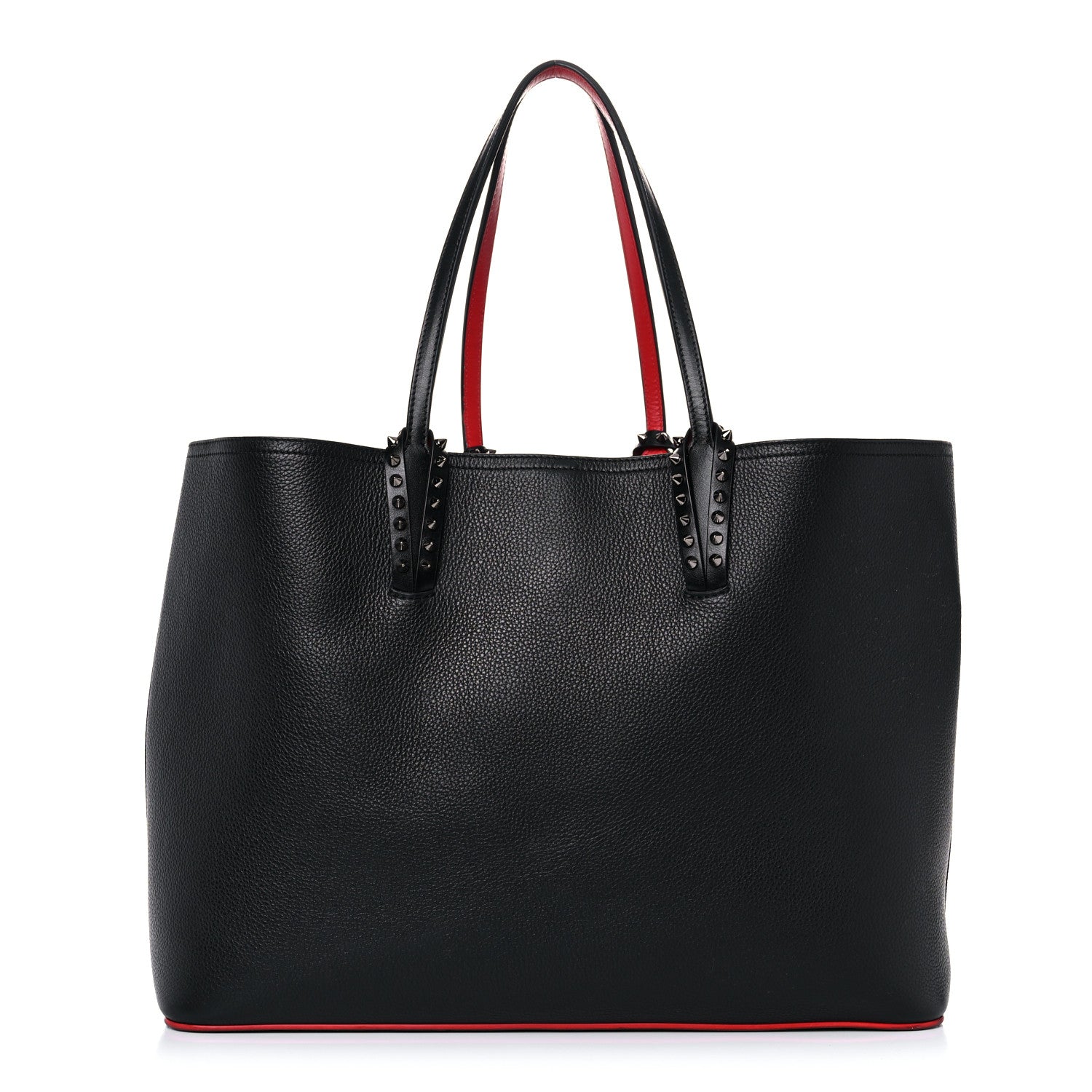 Christian Louboutin Calfskin Spikes East West Cabata Tote Black 3 of 26