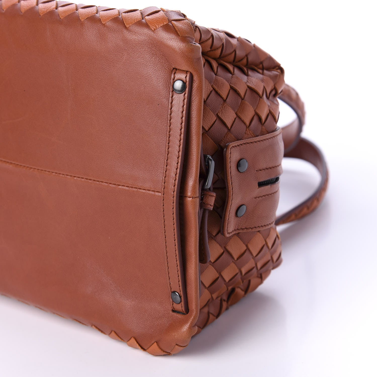 Bottega Veneta Goatskin Intrecciato Woven Top Handle Bag 7 of 11