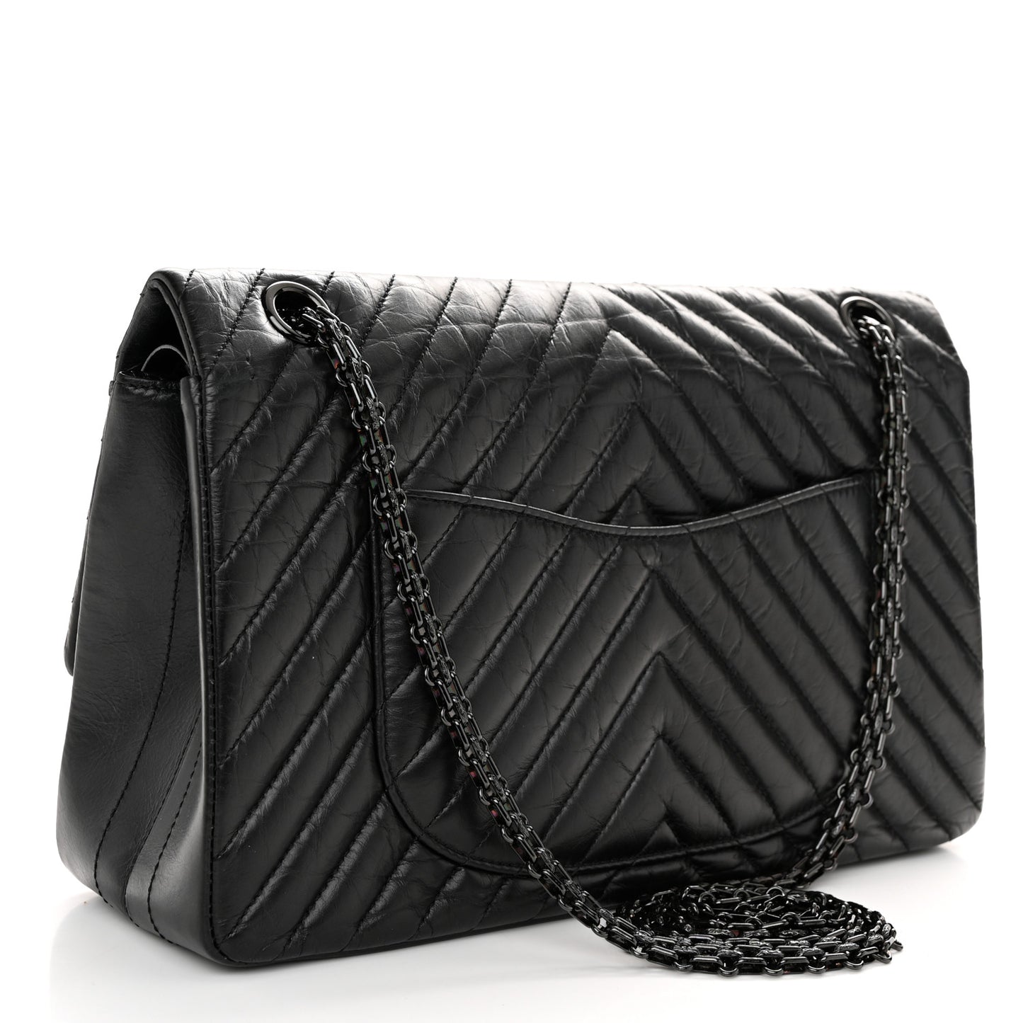 Aged Calfskin Chevron 2.55 Reissue 226 So Black