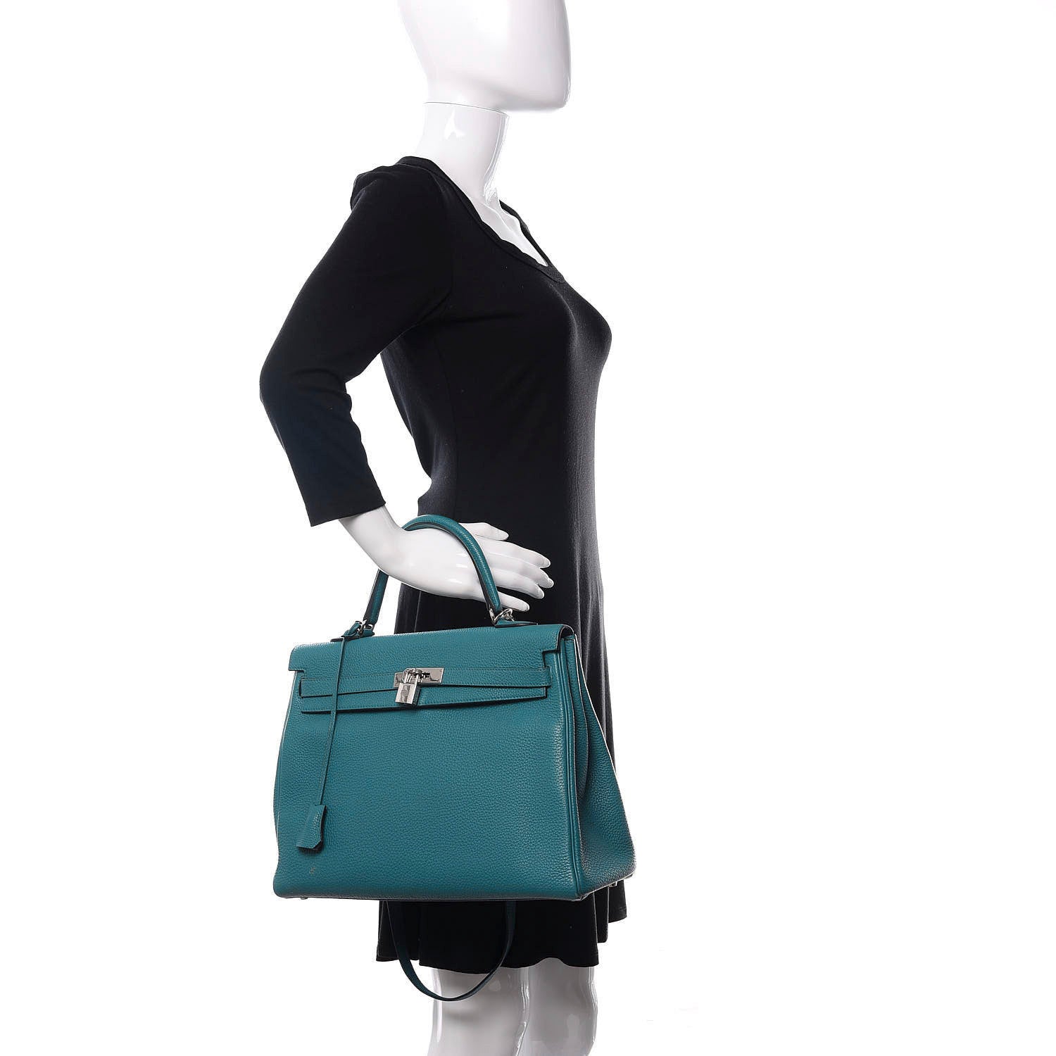 Hermes Togo Kelly Retourne 35 Cobalt 3 of 13