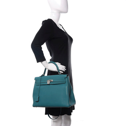 Hermes Togo Kelly Retourne 35 Cobalt 3 of 13