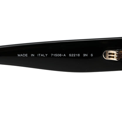 Chanel Acetate Rectangle Logo Sunglasses 71506A Black Gold 5 of 8