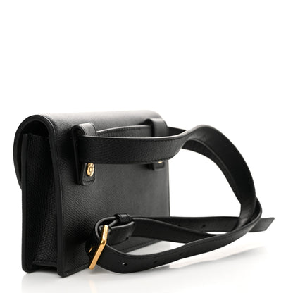 Christian Dior Grained Calfskin Saddle Belt Clutch Black 3 of 18
