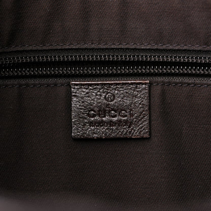 Gucci Monogram Web Medium Half Moon Hobo Dark Brown 6 of 14