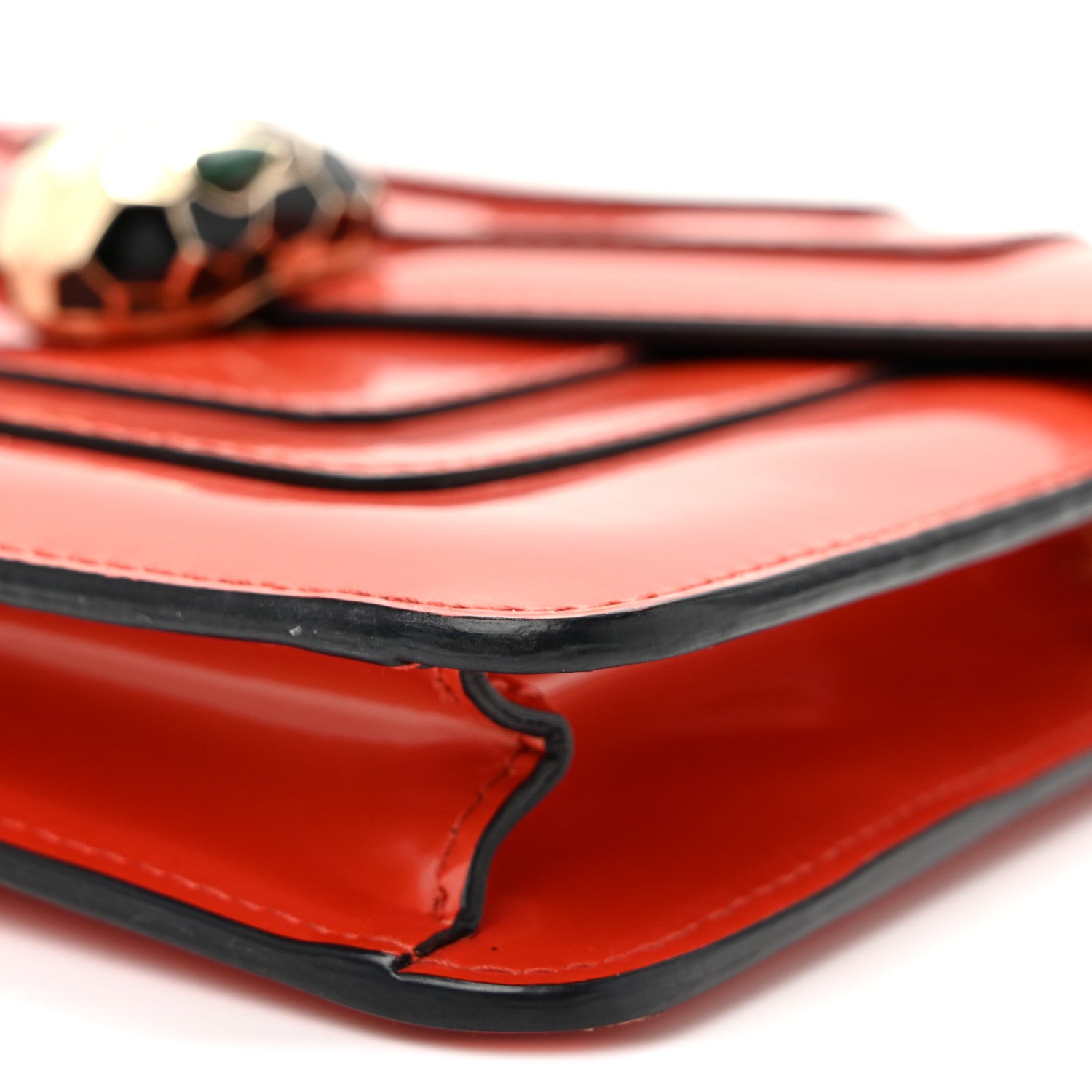 Bulgari Patent Serpenti Forever Crossbody Orange 9 of 9