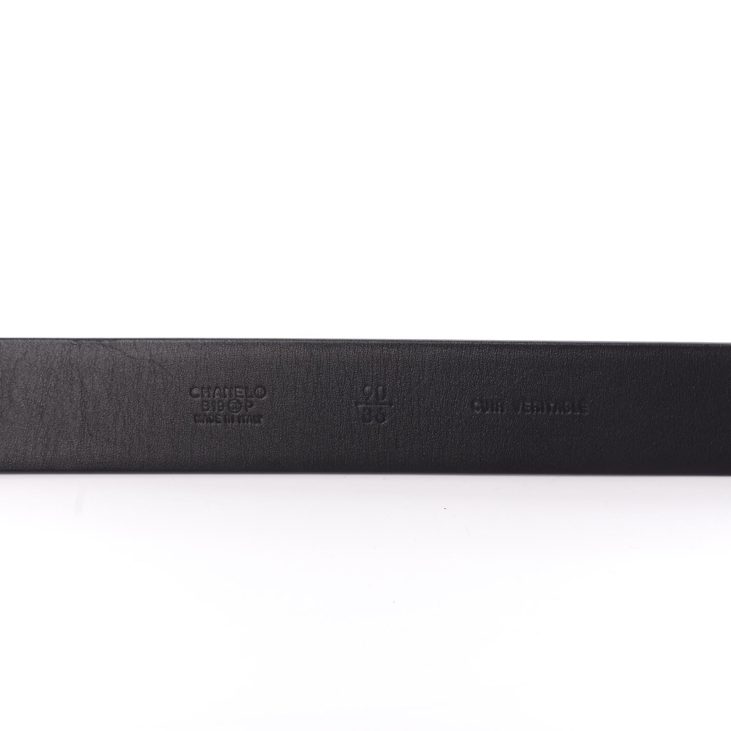 Chanel Calfskin Crystal Pearls Coronation CC Belt 90 36 Black 3 of 9