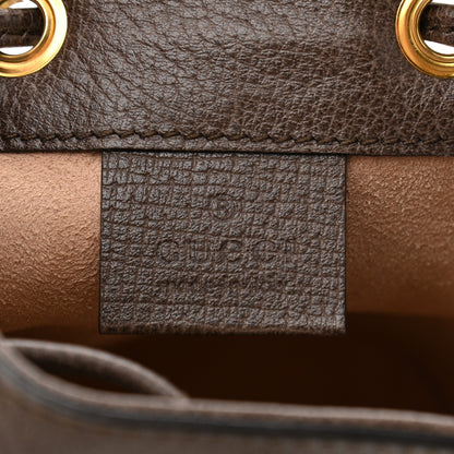 Gucci GG Supreme Monogram Web Mini Ophidia Bucket Bag Brown 6 of 11