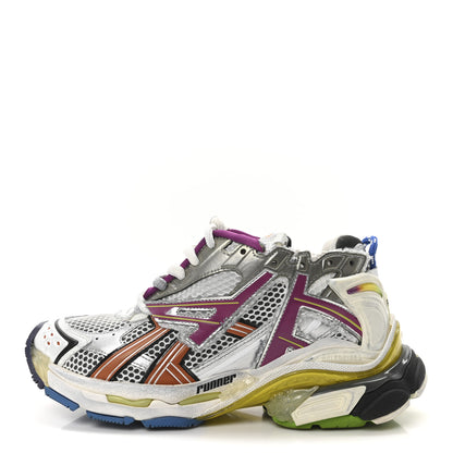 Balenciaga Mesh Rubber Distressed Runner Sneakers 40 Multicolor 1 of 9