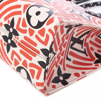 Louis Vuitton Monogram Giant Crafty Onthego GM Creme Rouge Black 5 of 9