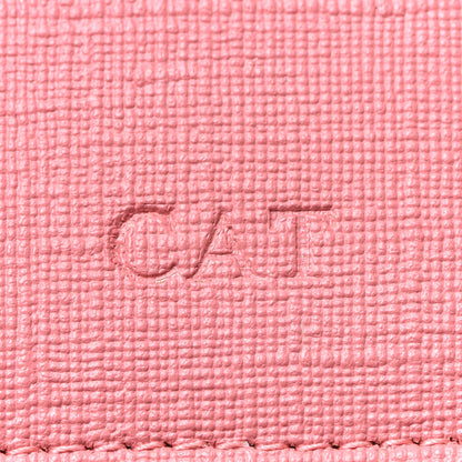 Gucci GG Supreme Monogram Face Embroidered Card Case Wallet Pink 8 of 9