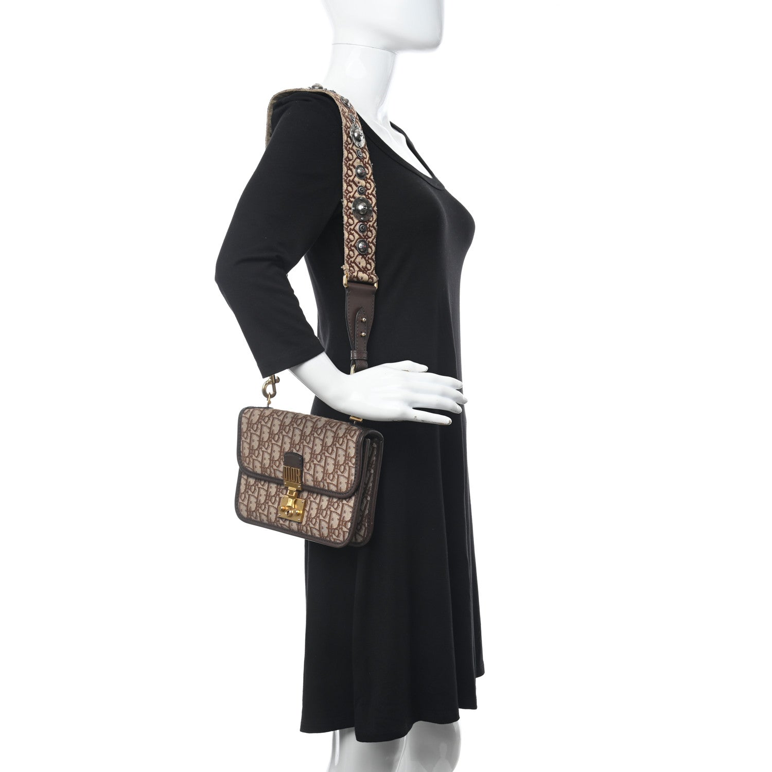 Christian Dior Oblique DiorAddict Flap Bag Brown 2 of 15