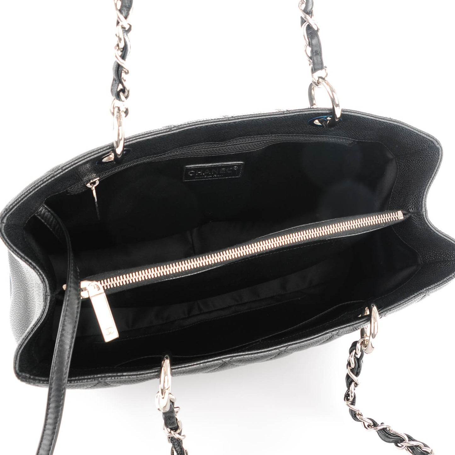 Caviar Quilted Grand Shopping Tote GST Black
