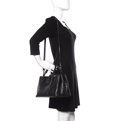 Bottega Veneta Light Calf Intrecciato Small Roma Black 2 of 8