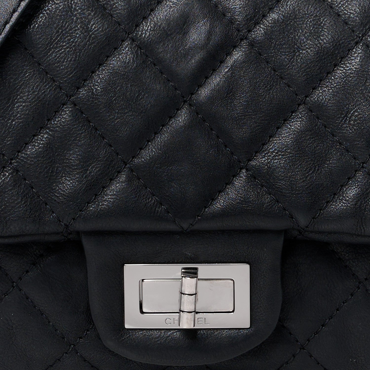 Chanel Calfskin Quilted Jumbo Easy Reissue Messenger Flap Black 9 of 12
