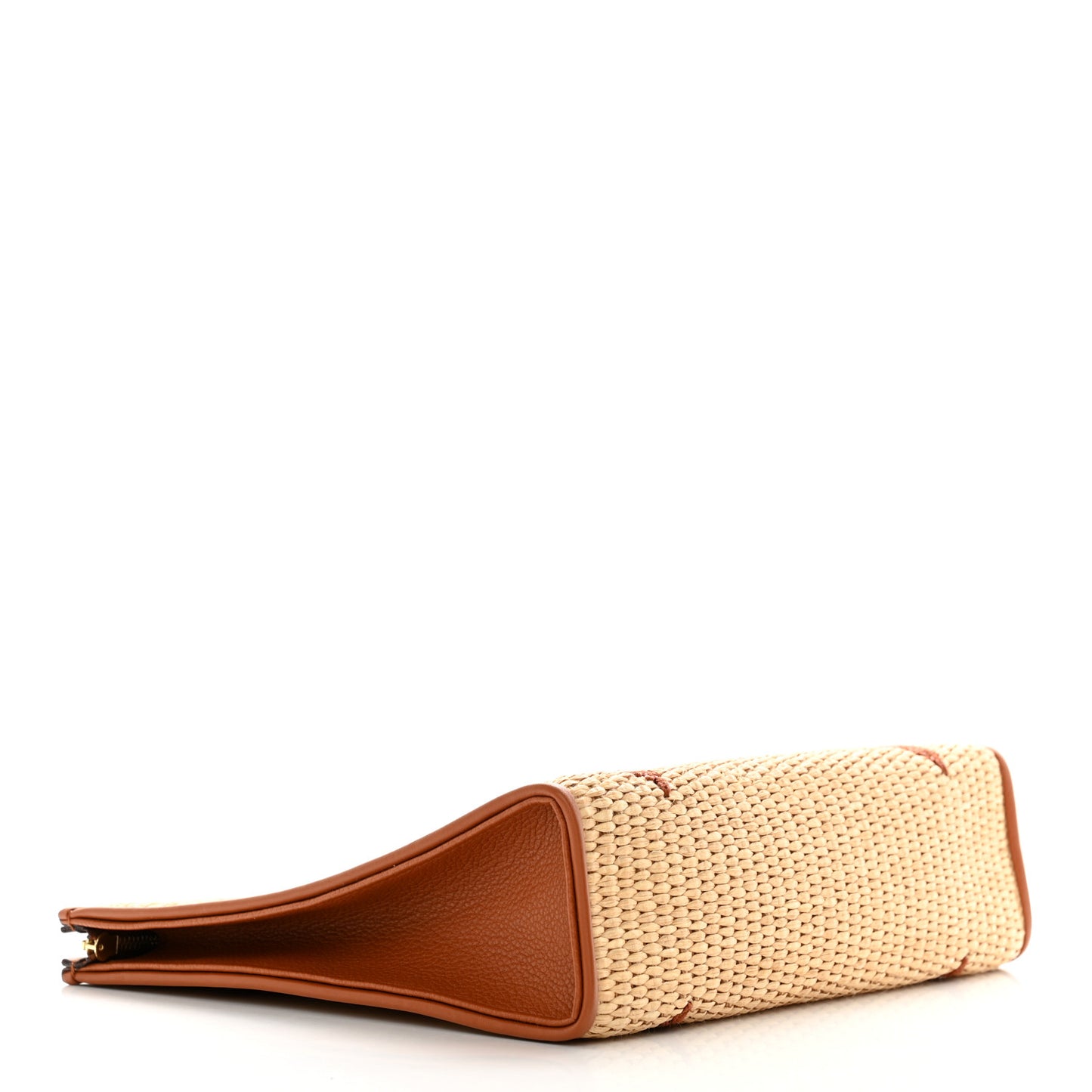 Raffia Monogram Giant Toiletry Pouch 26 Tan