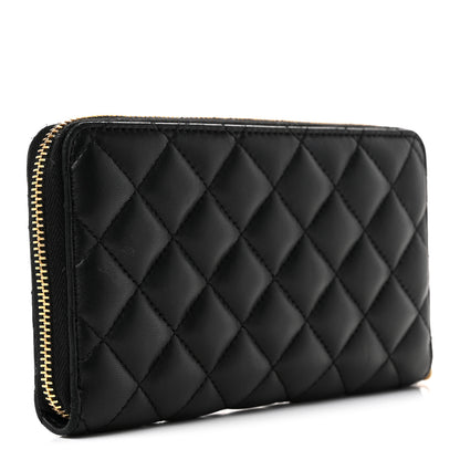 Versace Nappa Quilted Medusa Zip Around Wallet Black 3 of 7
