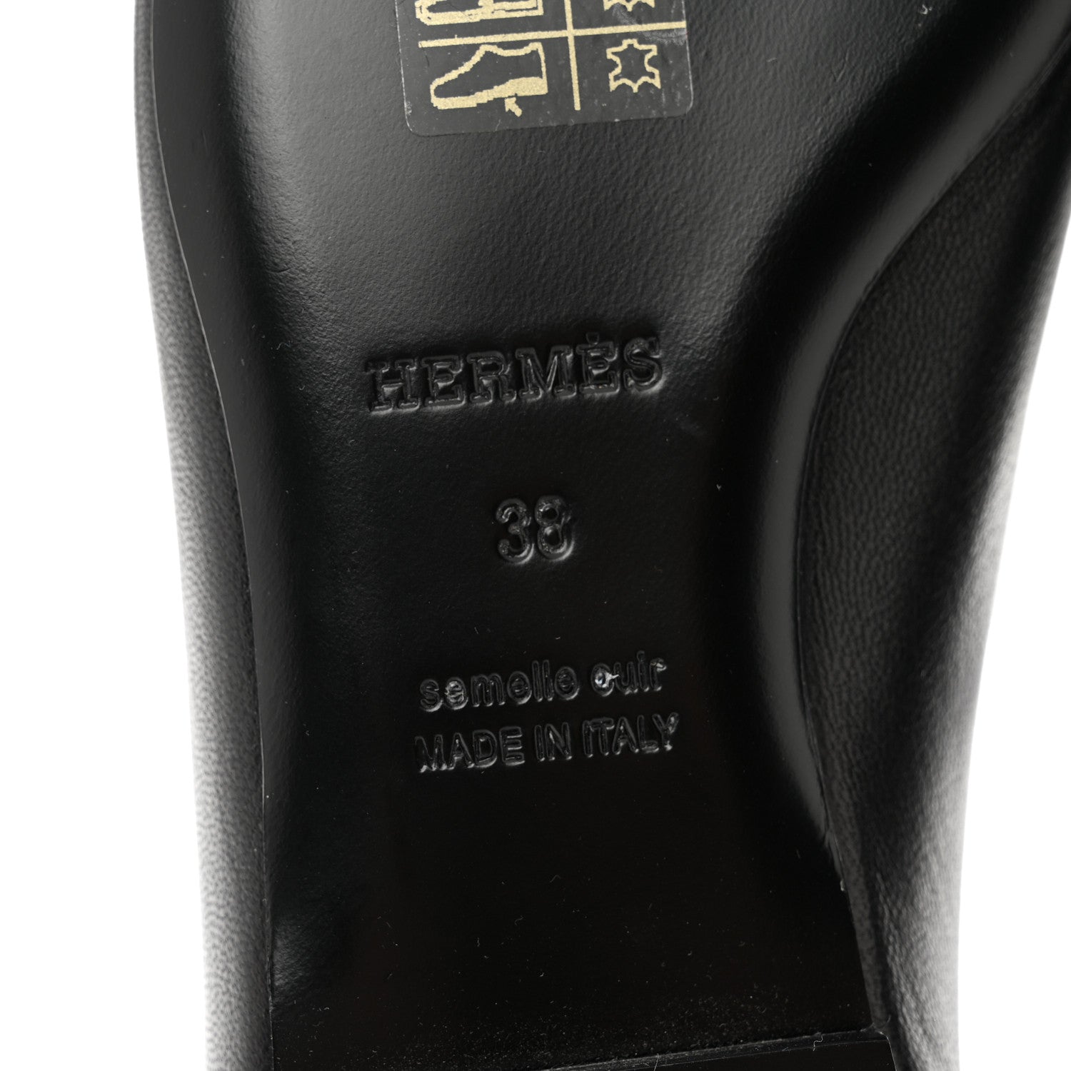 Hermes Goatskin Bilbao Ballerina Flats 38 Black 6 of 9