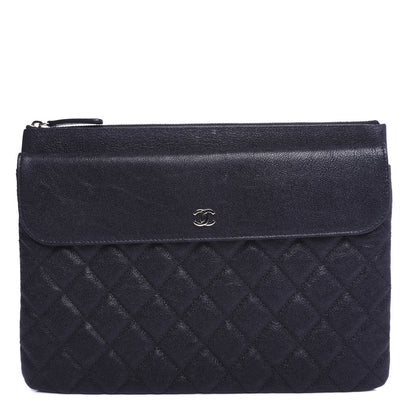 Chanel Iridescent Caviar Quilted Medium Flap Cosmetic Case Black 1 of 7