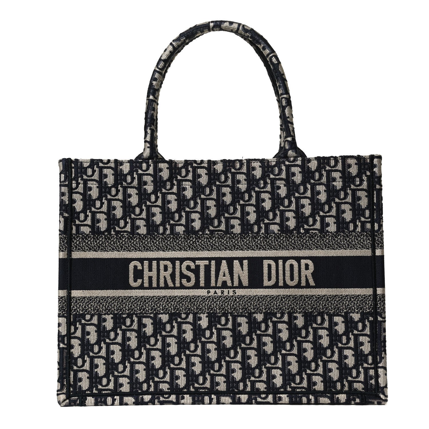 Christian Dior Oblique Medium Book Tote Blue Multicolor 1 of 11