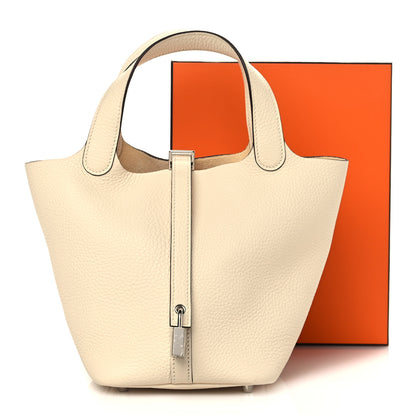 Hermes Taurillon Clemence Picotin Lock 18 PM Nata 9 of 9