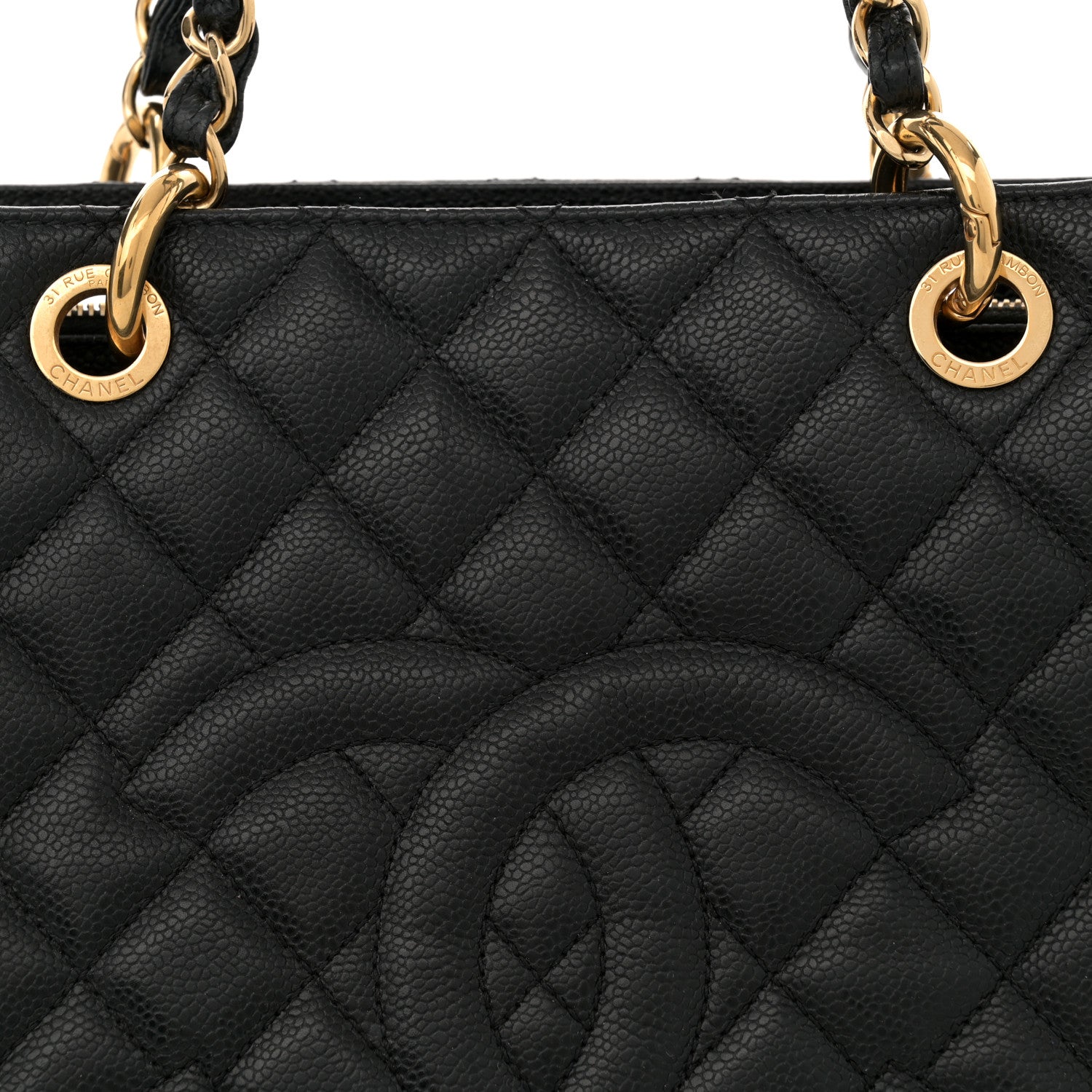 Chanel Caviar Quilted Grand Shopping Tote GST Black 8 of 12