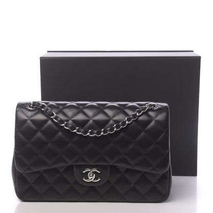 Chanel Lambskin Quilted Jumbo Double Flap Black 11 of 11