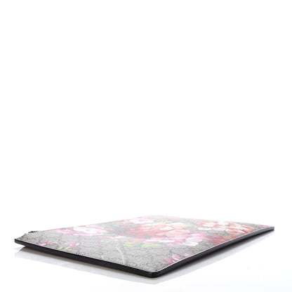 Gucci GG Supreme Monogram Blooms Suede Large Zip Pouch Beige Multicolor Dry Rose 4 of 7