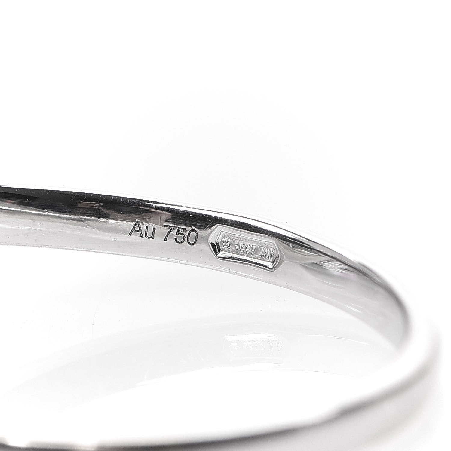Gucci 18K White Gold Diamond Heart Band Ring 54 6.75 4 of 4