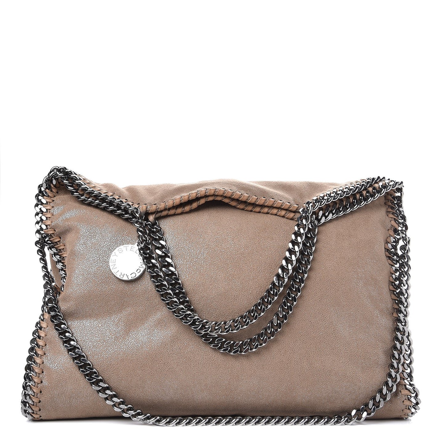 Shaggy Deer Falabella Fold Over Tote Taupe
