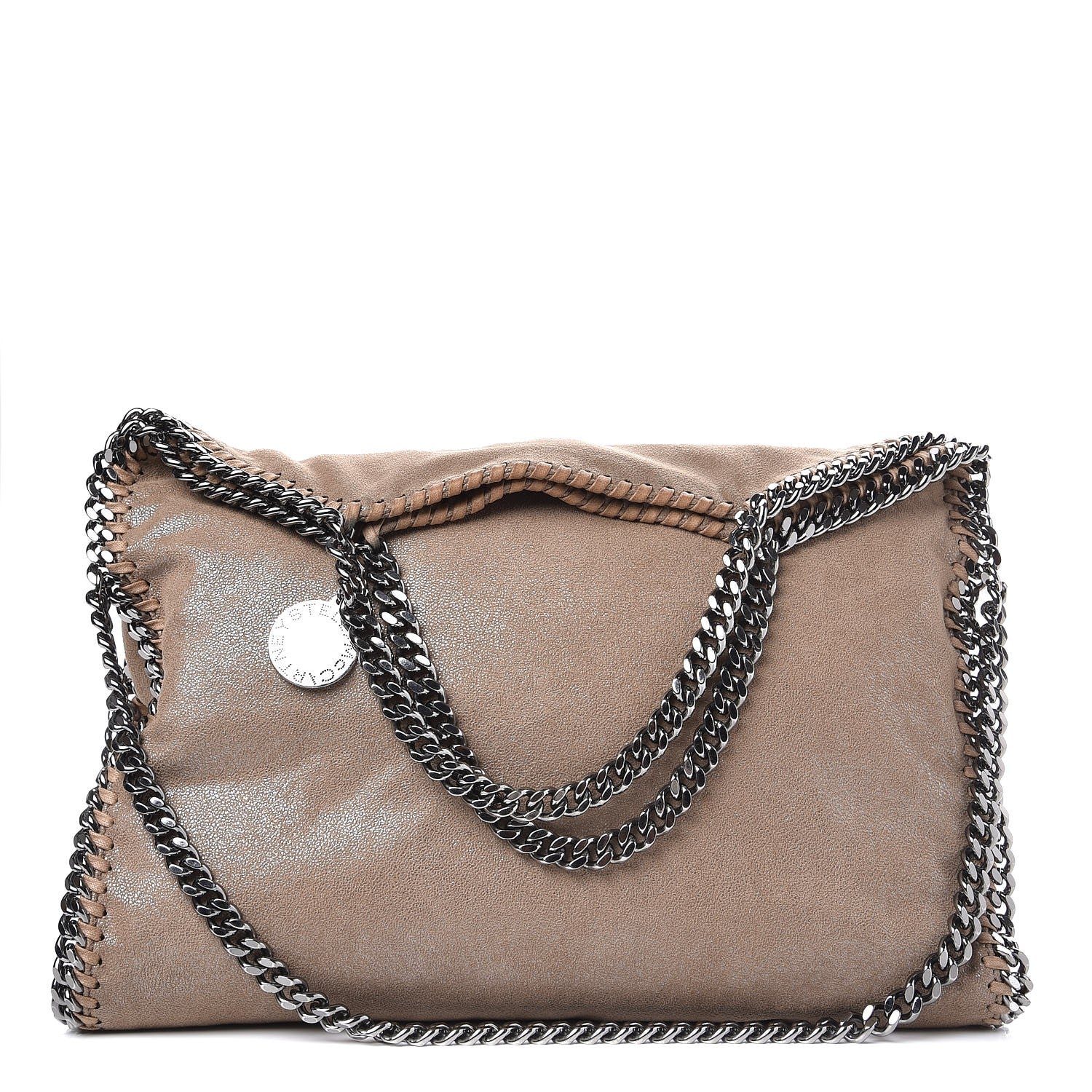 Stella McCartney Shaggy Deer Falabella Fold Over Tote Taupe 1 of 9