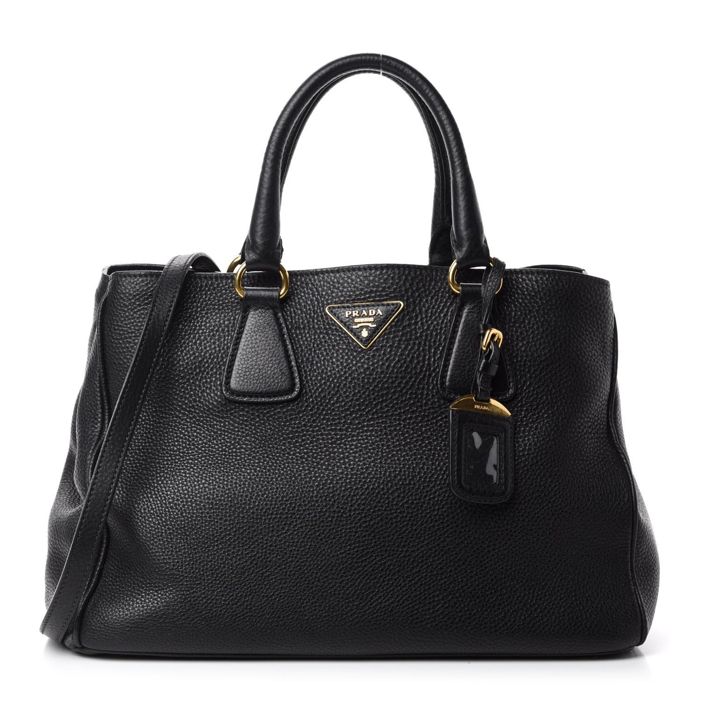 Vitello Daino Shopping Tote Black