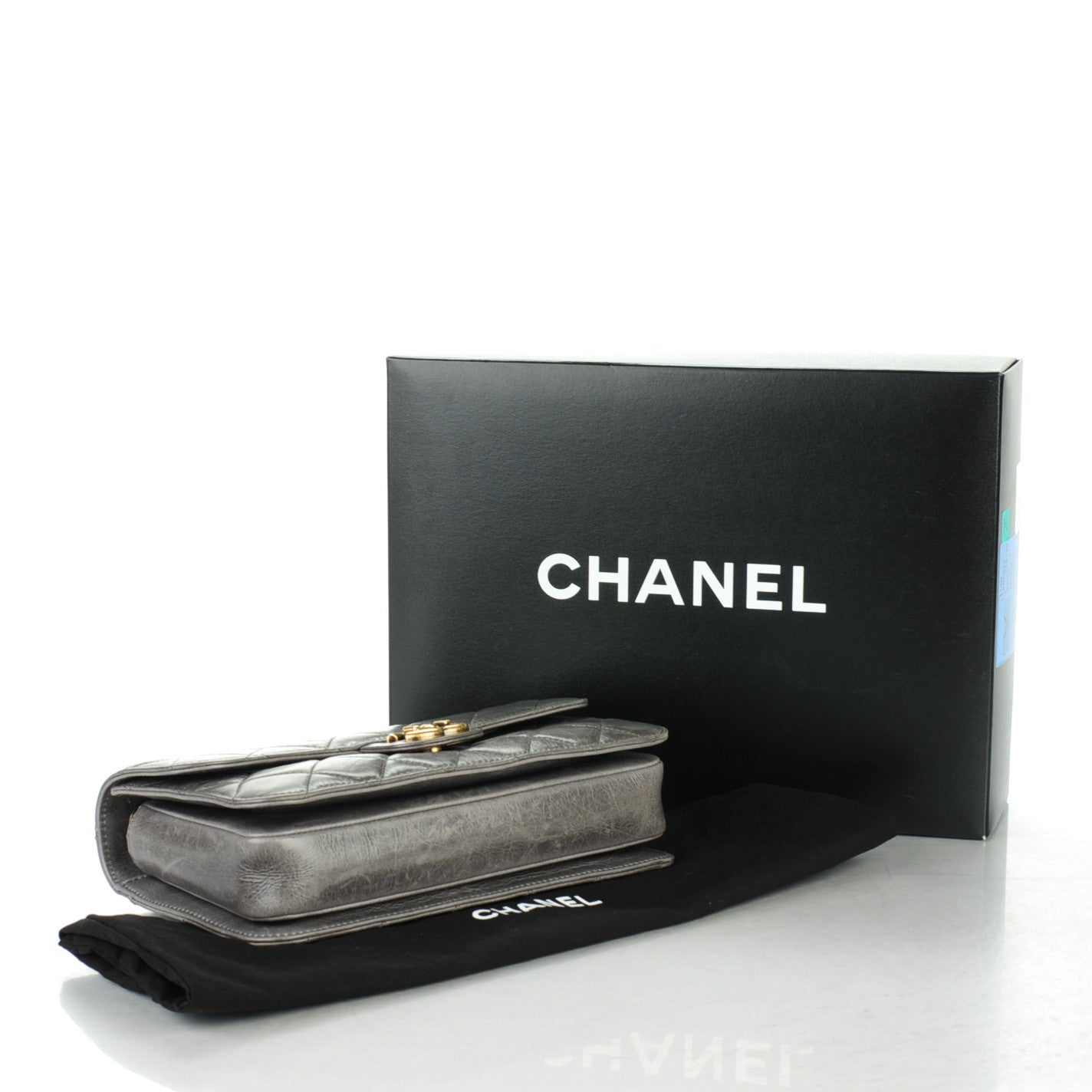 Chanel Aged Calfskin Medium Perfect Edge Flap Grey 4 of 7