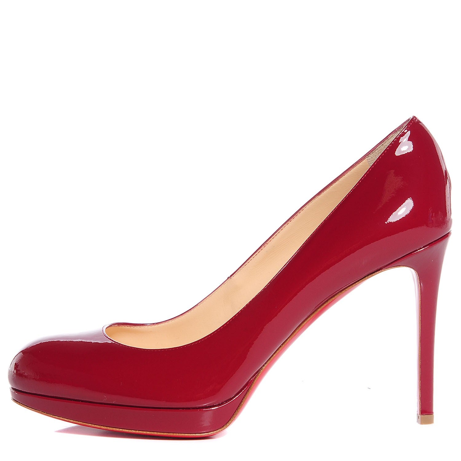 Christian Louboutin Patent New Simple 100 Pumps 39 Red 1 of 5