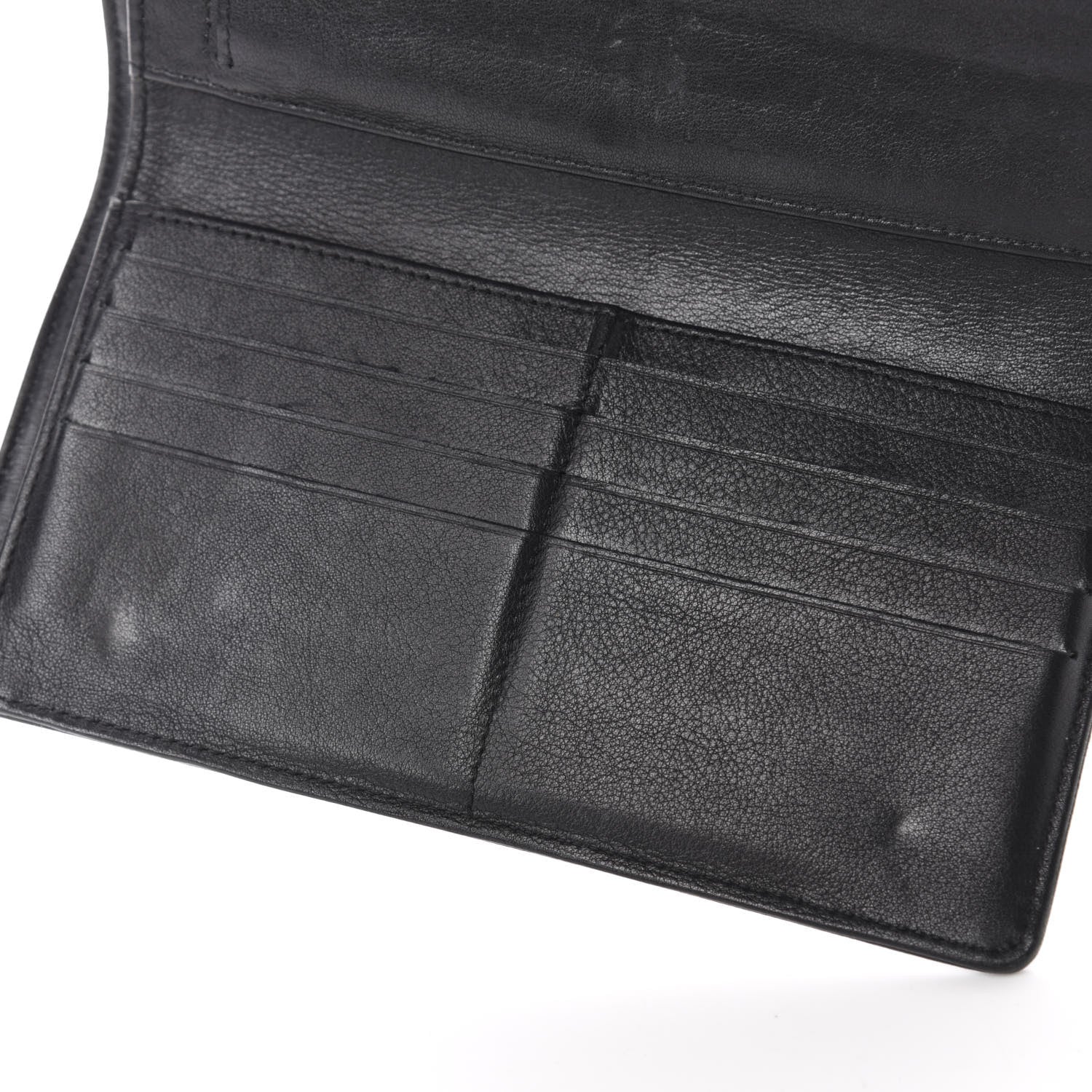 Chanel Caviar Sevruga CC Large Gusset Flap Wallet Black 9 of 11