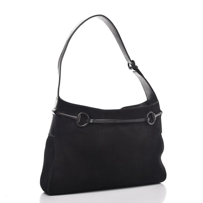 Gucci Suede Drawstring Hobo Black 3 of 8
