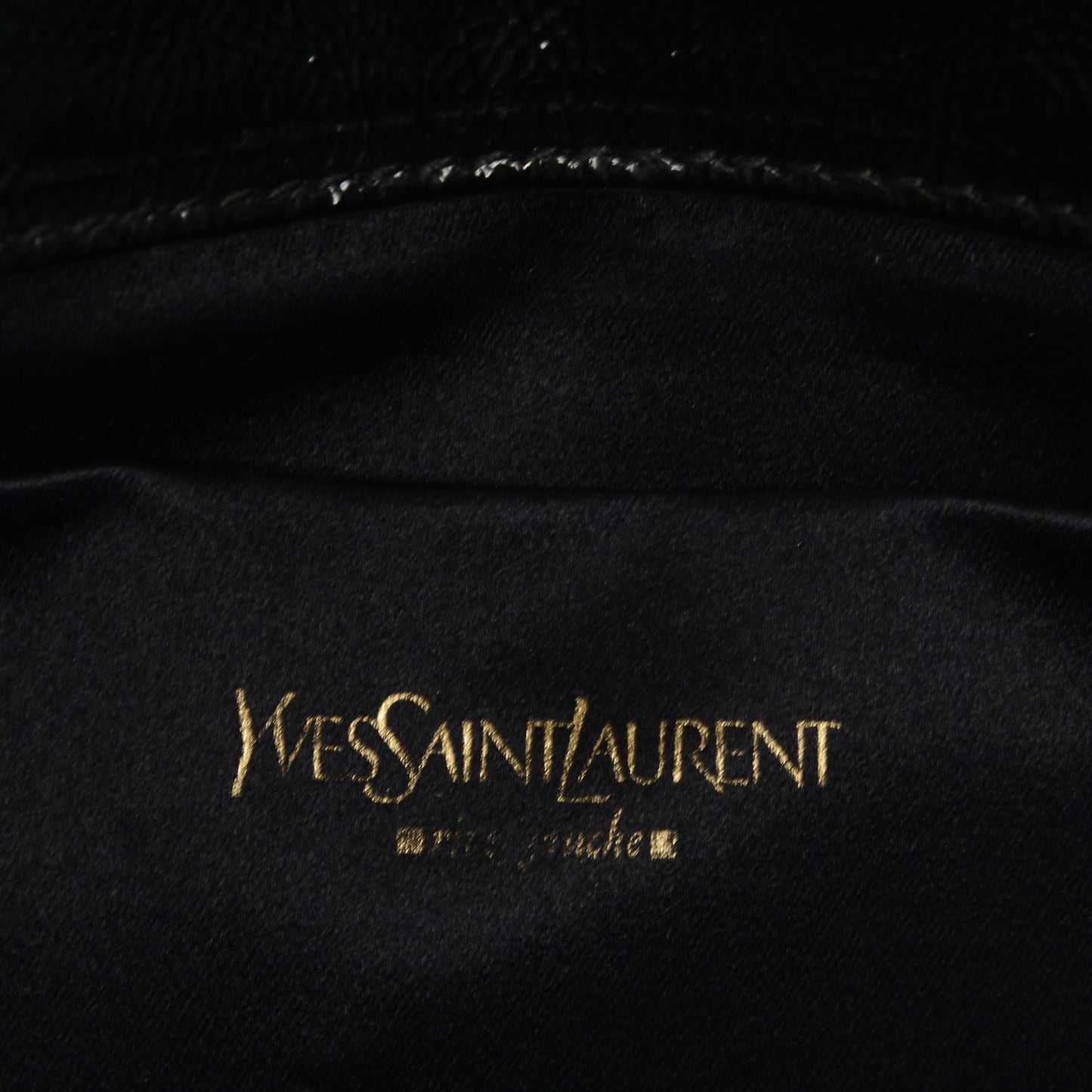 Textured Patent Monogram Large Belle De Jour Clutch Black