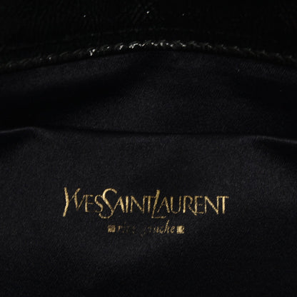 Saint Laurent Textured Patent Monogram Large Belle De Jour Clutch Black 6 of 6