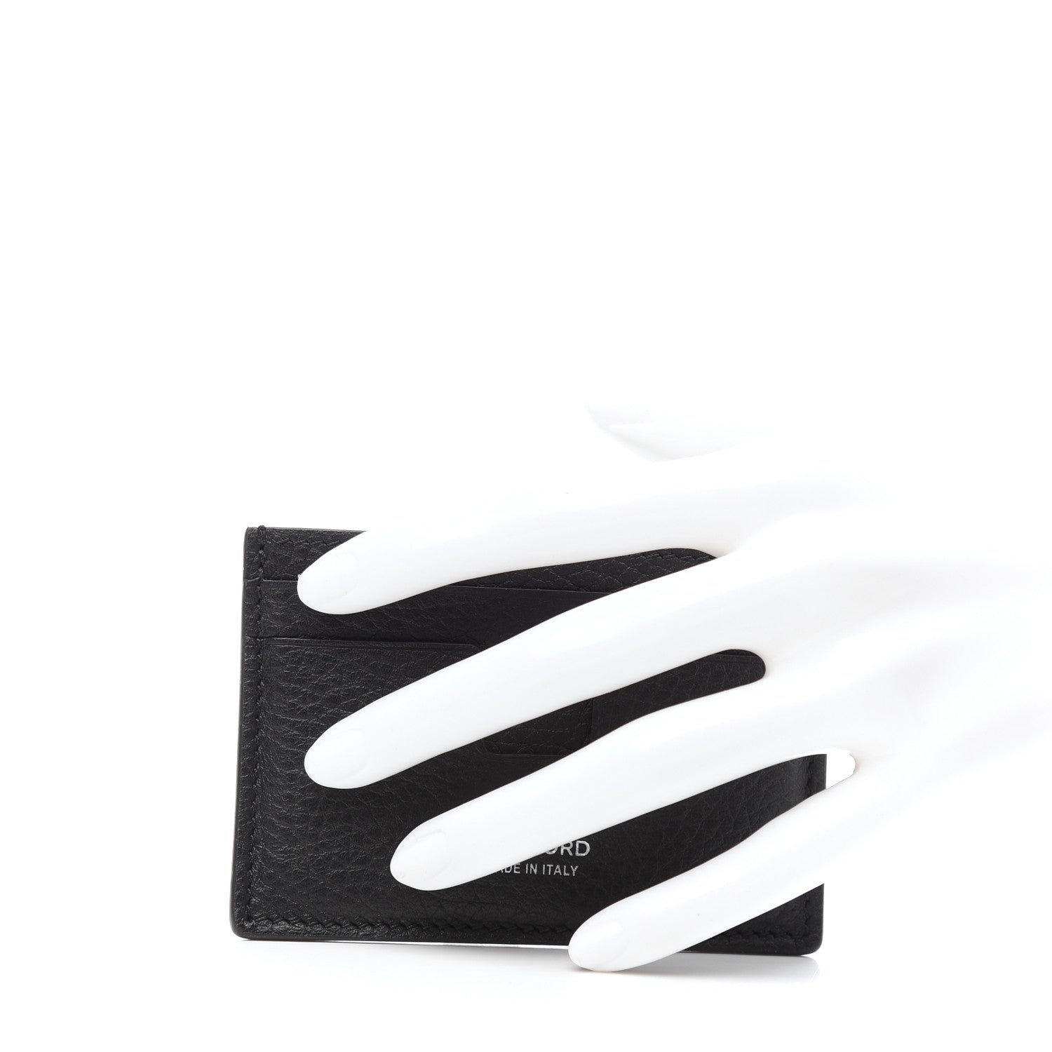 Tom Ford Grained Calfskin Card Holder Black 2 of 6