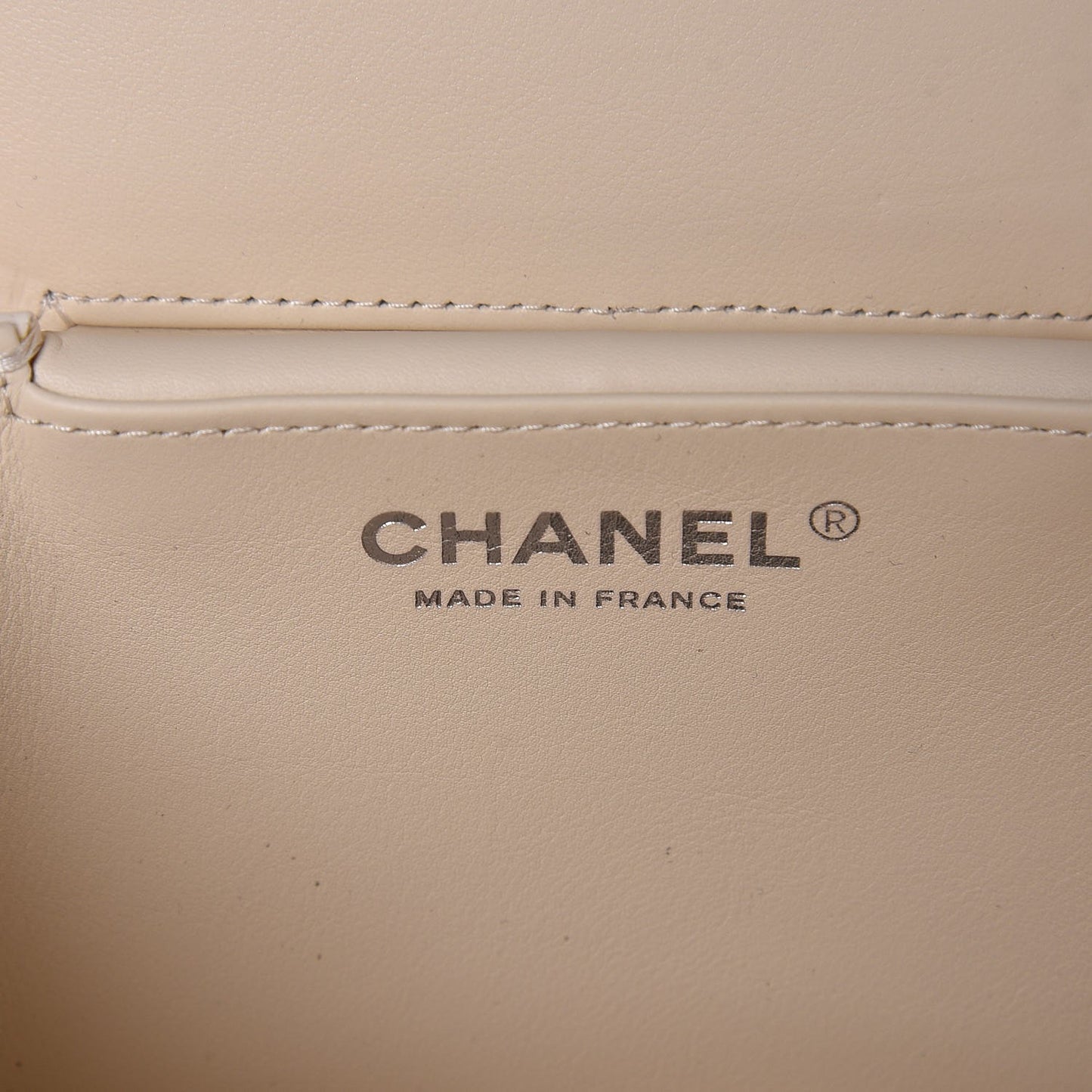 Patent Calfskin Minaudiere Vanity Case Light Beige Black