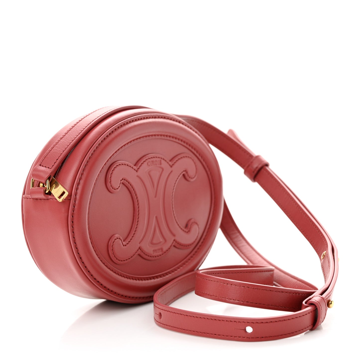 Smooth Calfskin Cuir Triomphe Oval Purse Crossbody Lipstick