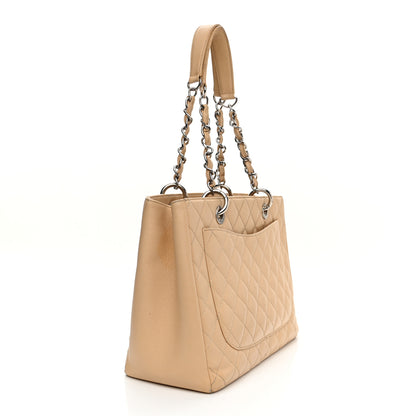 Chanel Caviar Quilted Grand Shopping Tote GST Beige 3 of 14